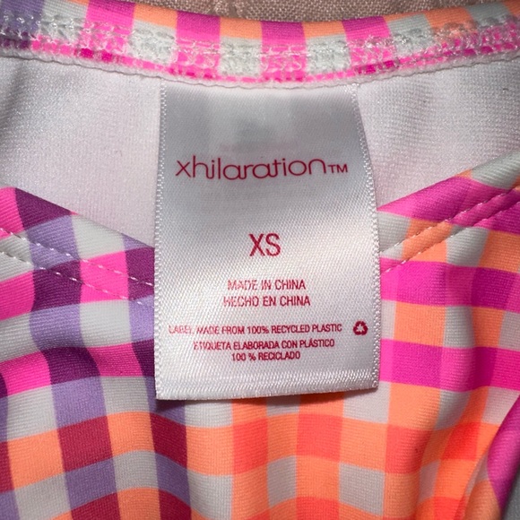 Xhilaration pink, purple, and orange plaid bikini, size XS, nwt - Picture 4 of 5
